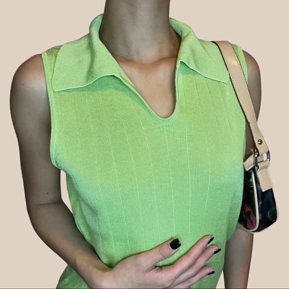 Vintage collared sleeveless top - Picture 3 of 5